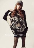 BLUSA LONGA TIGRE- preta